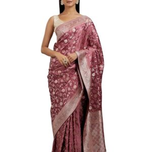 MOHEY Women's Art Silk Weave Saree with Blouse Piece